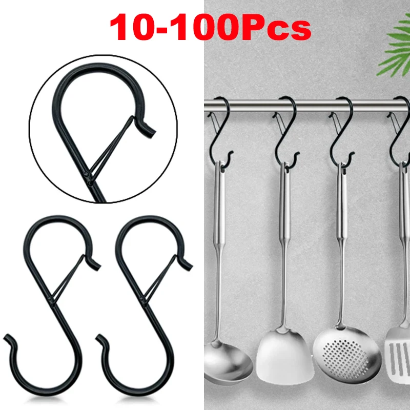 Cast Iron Tetsubin - 10/100 шт. металлические подвесные крючки S-образный