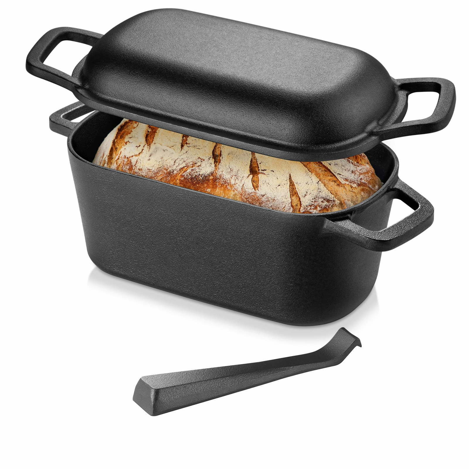 Cast Iron Tetsubin - Чугунная овальная жаровня-гриль 2-в-1 (3,6 л)
