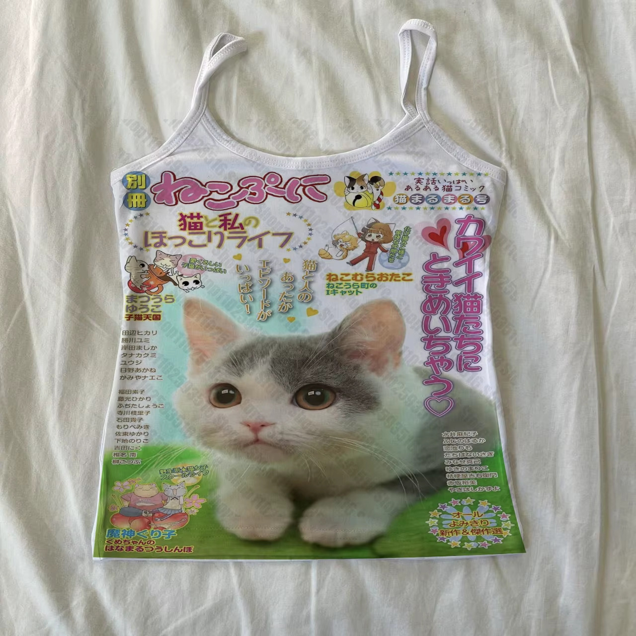 Женская белая майка-топ с прин – обзор и цена Japanese Lifestyle Magazines